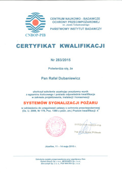 CNBOP - Rafał Dubaniewicz